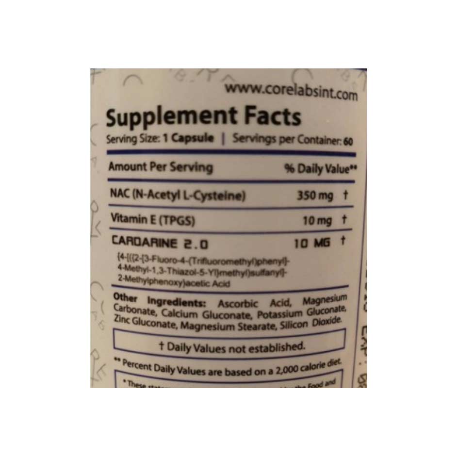 Core Labs X Super Cardarine GW - 0742 - 60 caps - getboost3d