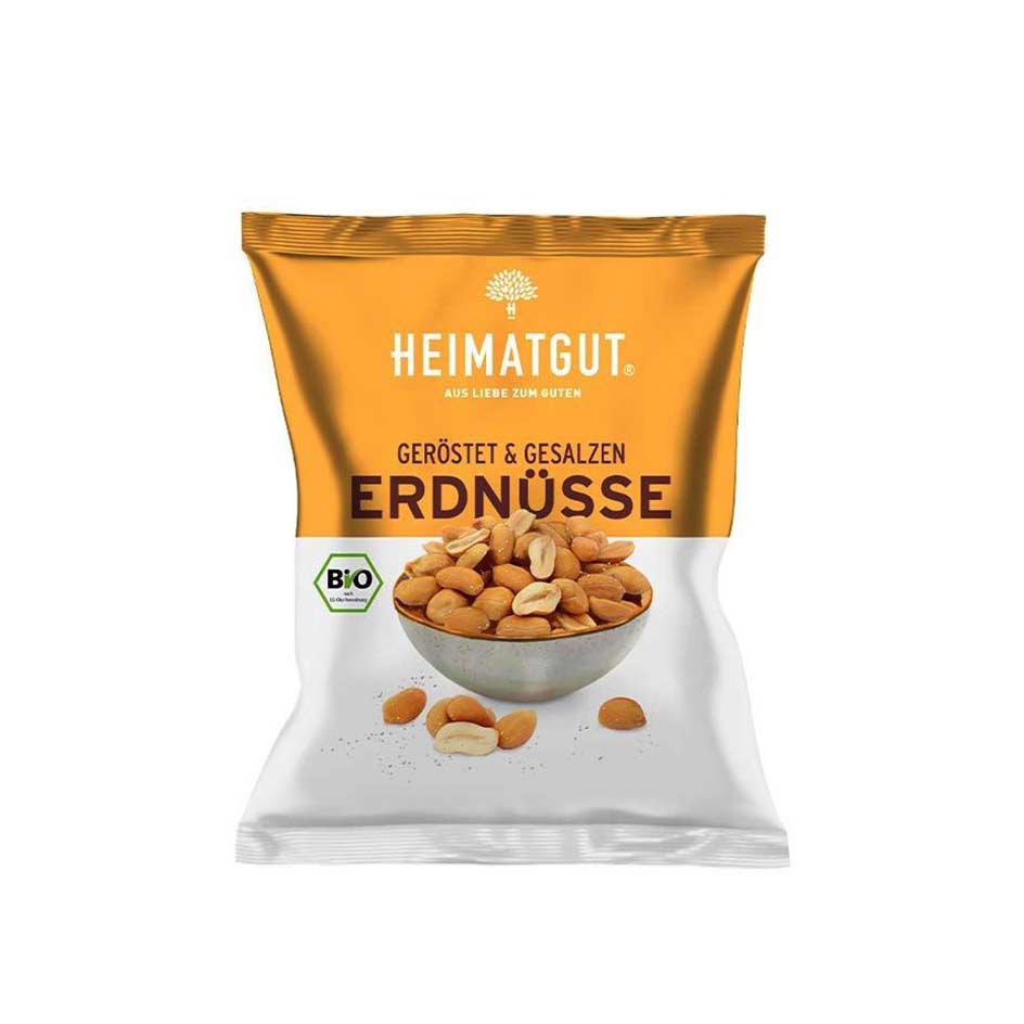 Heimatgut BIO Erdnusskerne geröstet und gesalzen (MHD-Auserkauf) 150g - getboost3d