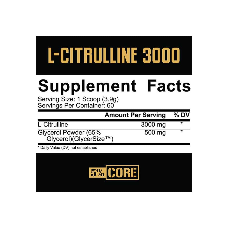 5% Core L-Citrulline 3000 - 234g - getboost3d