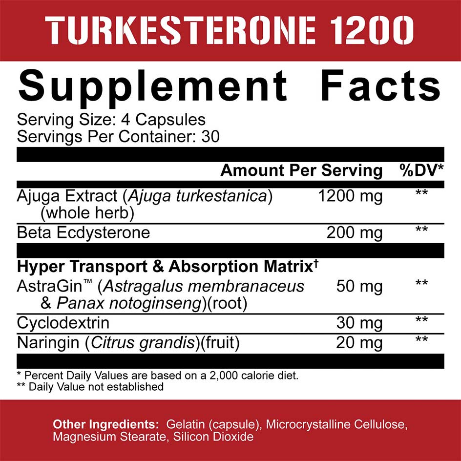 5% Nutrition Turkesterone 1200 - 120 caps - getboost3d