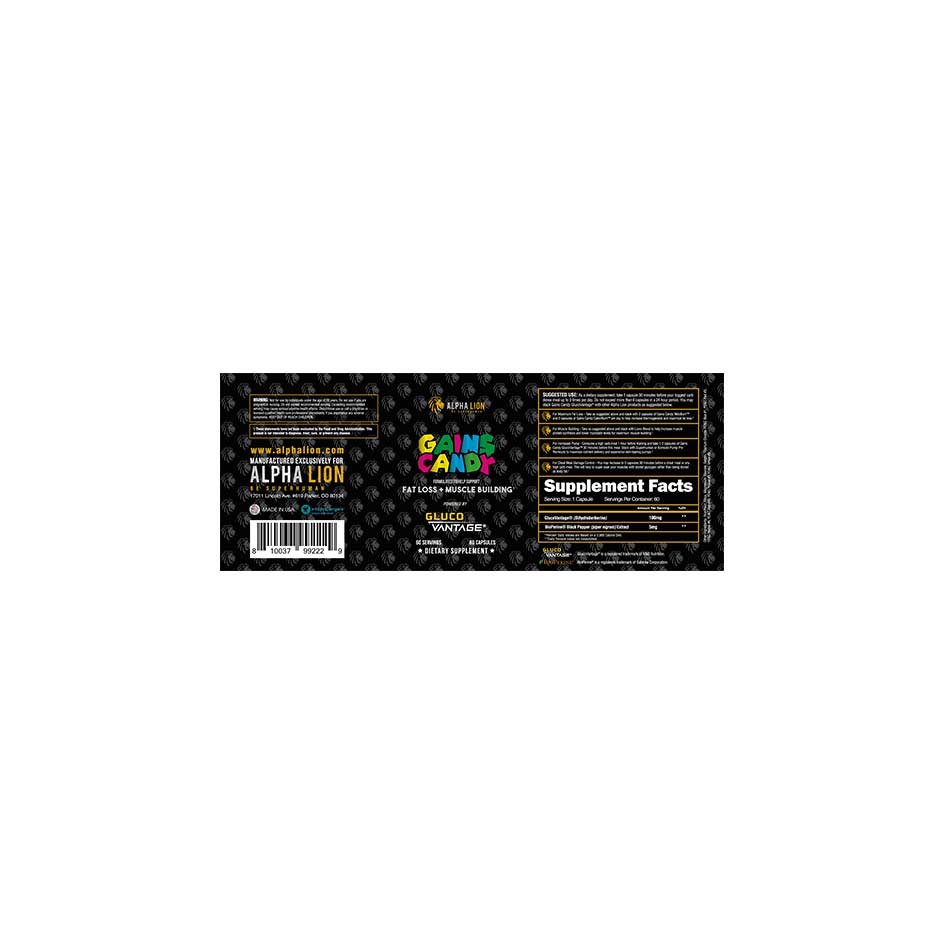 Alpha Lion Alpha GAINS CANDY™ GlucoVantage 60 caps - getboost3d