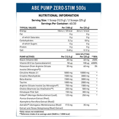 Applied Nutrition A.B.E. PUMP 500g - getboost3d