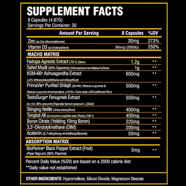 ASC Supplements - Macho 240 caps - getboost3d