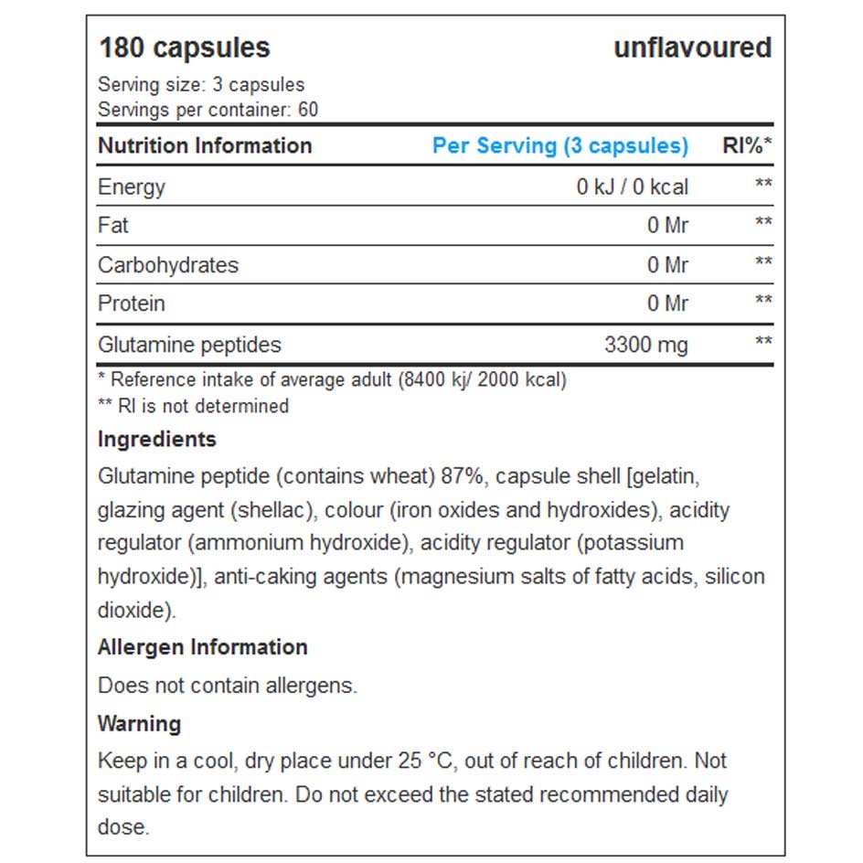 BioTech USA Glutamine Peptide 180 caps - getboost3d