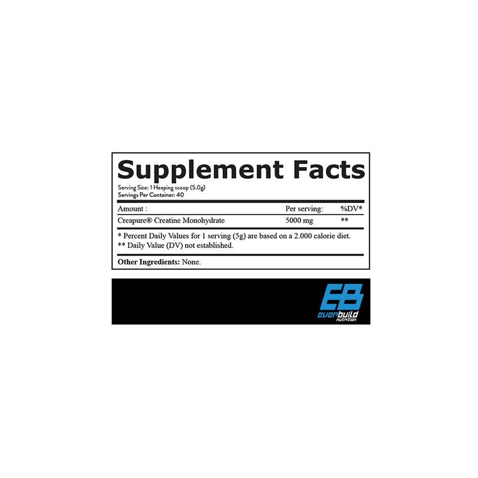 EVERBUILD Creapure Creatine 5000 / 200g - getboost3d
