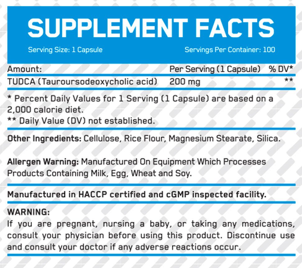 Everbuild Nutrition TUDCA 100 Caps - getboost3d