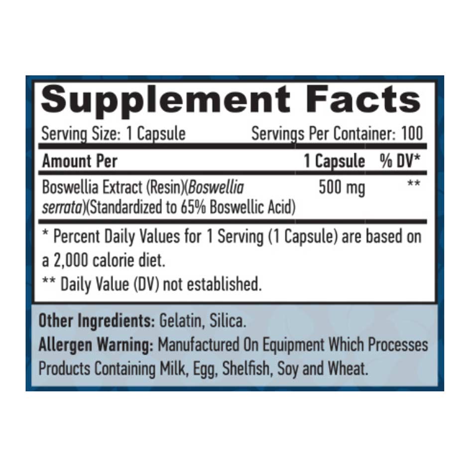 Haya Labs Boswellia 500mg / 100 caps