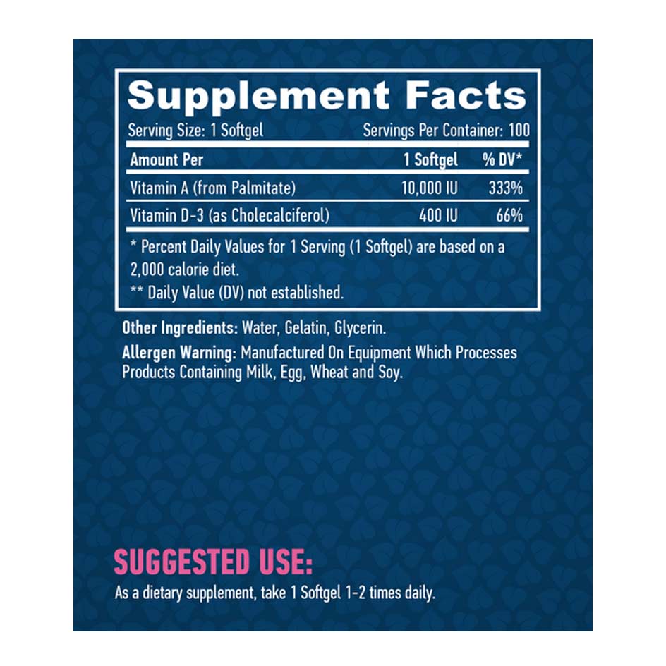 Haya Labs Vitamin A & D Complex 100 caps - getboost3d