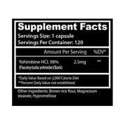 Insane Labz Asylum Cabinet Yohimbine HCL 120 caps - getboost3d