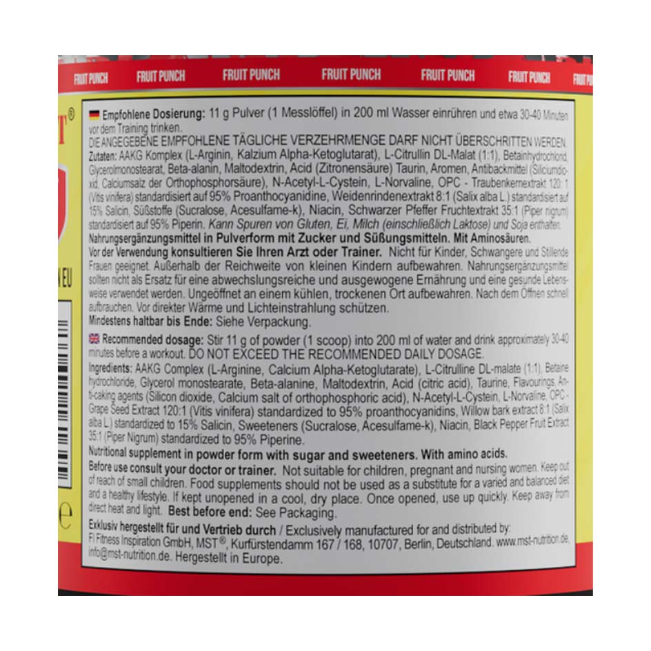 MST Nutrition Pump Killer 330g