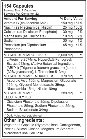 Mutant - Mutant Pump 154 Caps - getboost3d