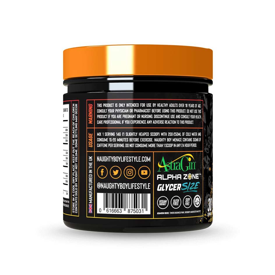 Naughty Boy Menace Pre-Workout 435g - getboost3d