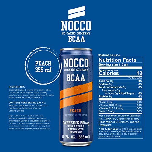 Nocco BCAA Energy Drink 330ml - getboost3d