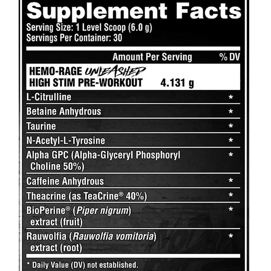 Nutrex Research Hemo-Rage Unleashed 180g - getboost3d