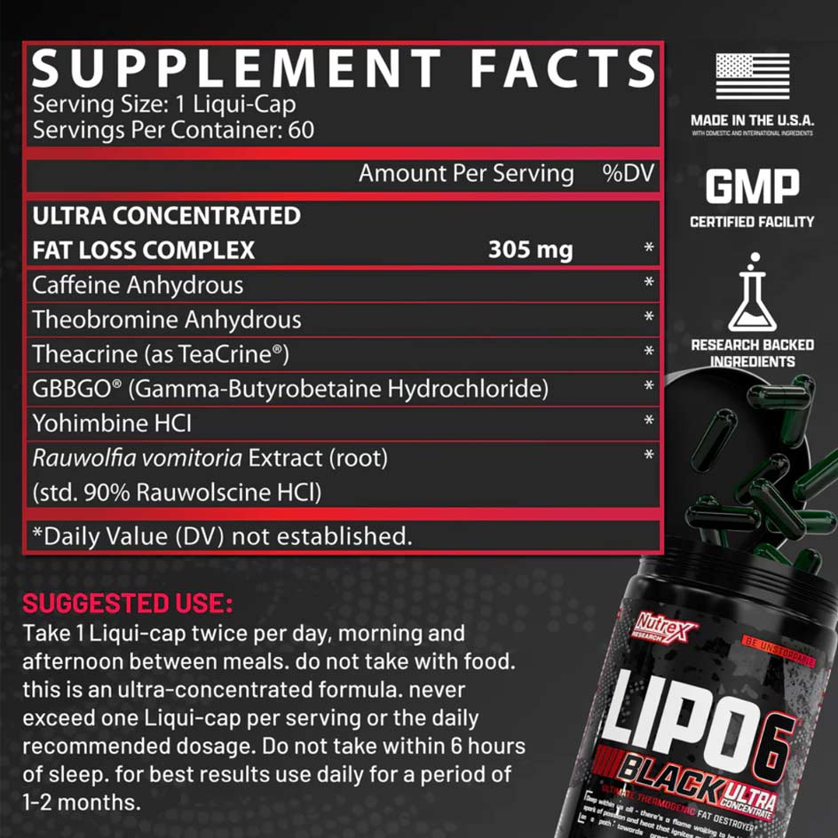 Nutrex Research Lipo-6 Black UC 60 caps