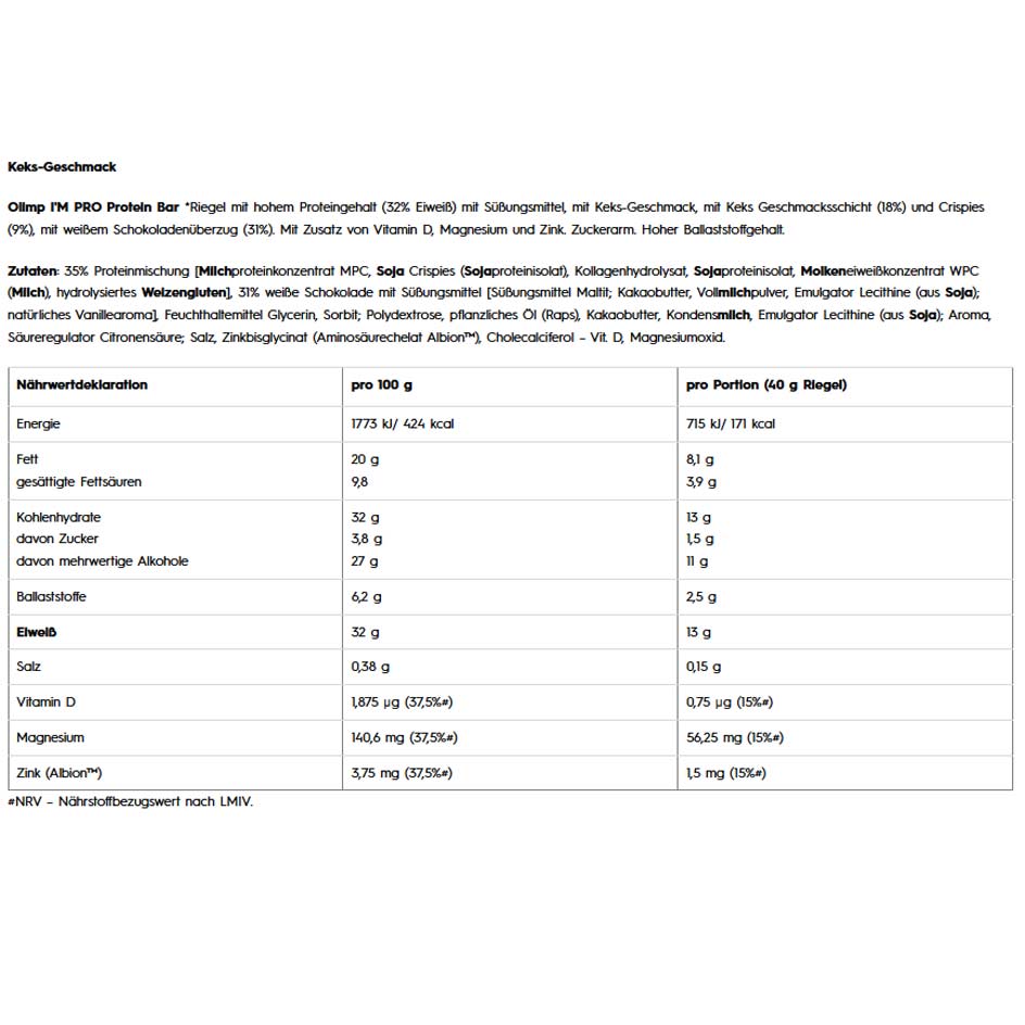 Olimp I'M PRO Protein Bar 40g