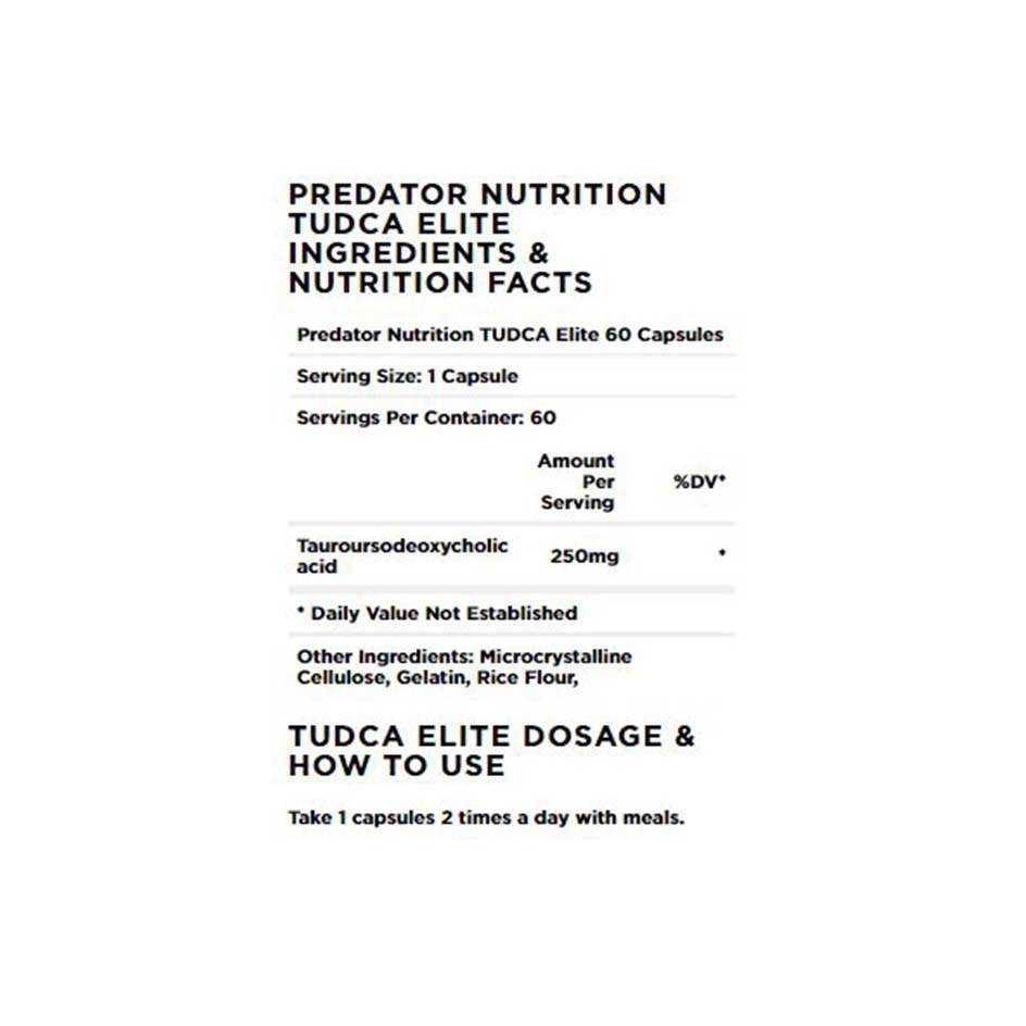 Predator Nutrition TUDCA Elite 60 caps - getboost3d