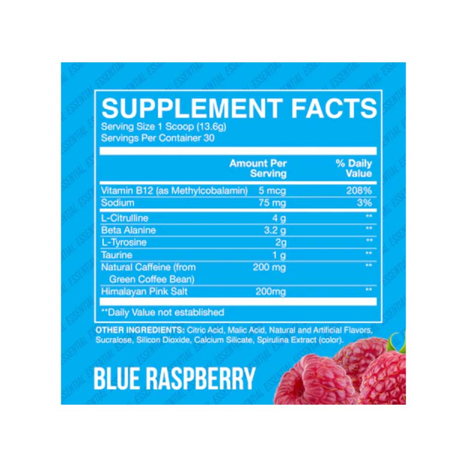 RAW Essential Pre - Workout 400g - getboost3d