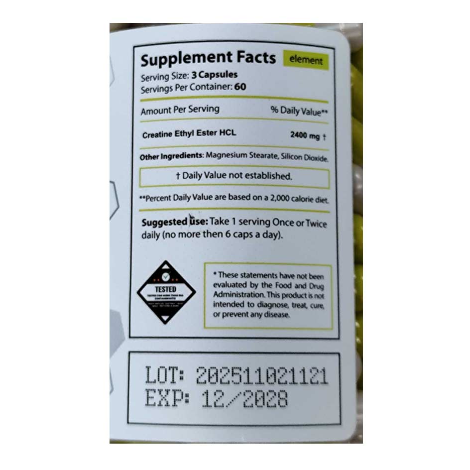 Revange Nutrition Creatine Ethyl Ester HCL 180 caps