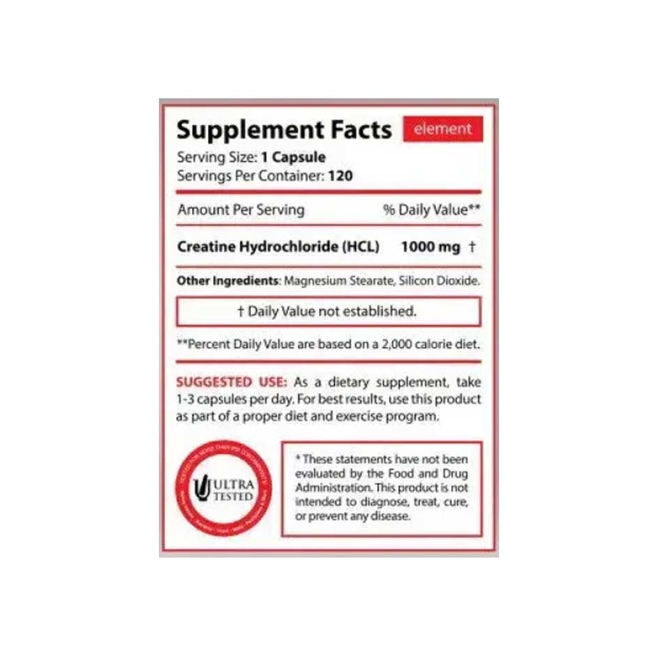 Revange Nutrition Creatine HCL 120 caps - getboost3d