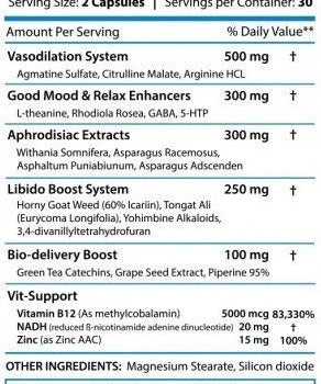 Revange Nutrition Test Erection 60 Caps - getboost3d