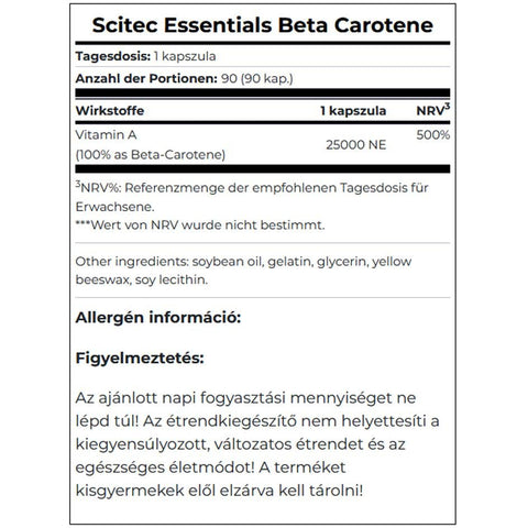 Scitec Nutrition Beta Carotene 90 caps - getboost3d