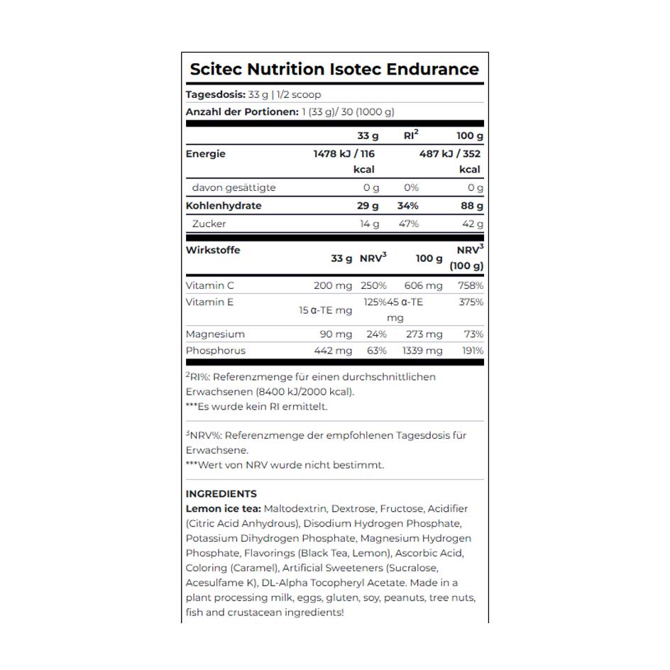 Scitec Nutrition Isotec Endurance 1000g