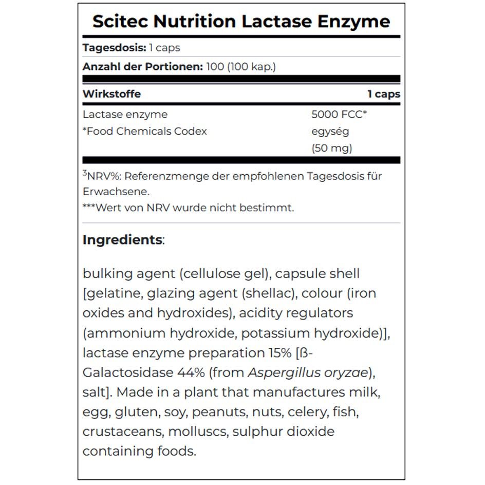 Scitec Nutrition Lactase Enzyme 100 caps - getboost3d