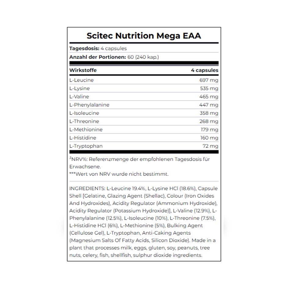 Scitec Nutrition Mega EAA 240 caps