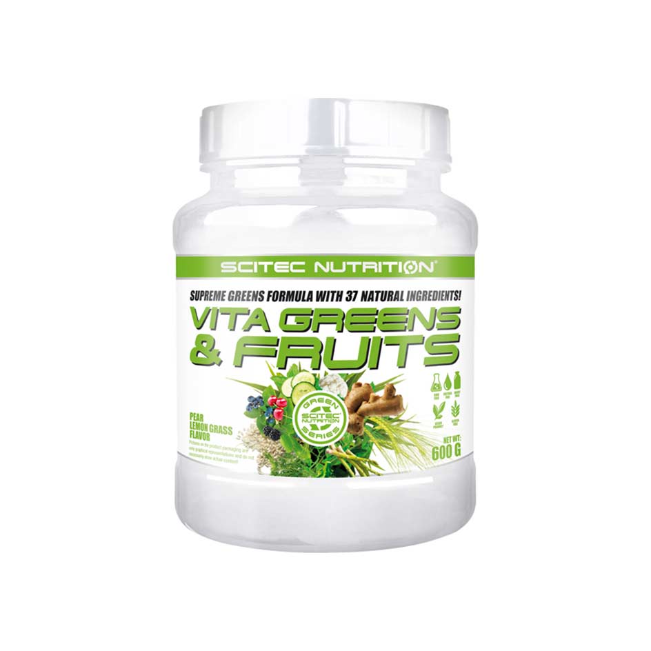 Scitec Nutrition Vita Greens & Fruits 600g (Birne-Zitrone) - getboost3d