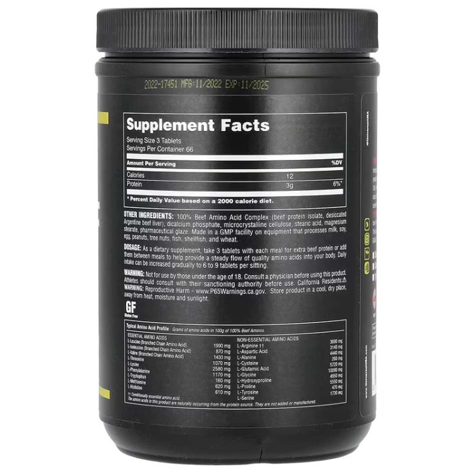 Universal Nutrition 100% Beef Aminos - getboost3d