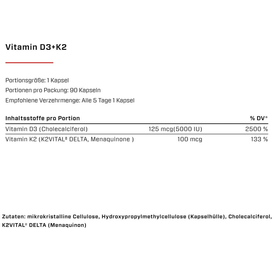 Vast Vitamin D3 + K2 120 vegan caps