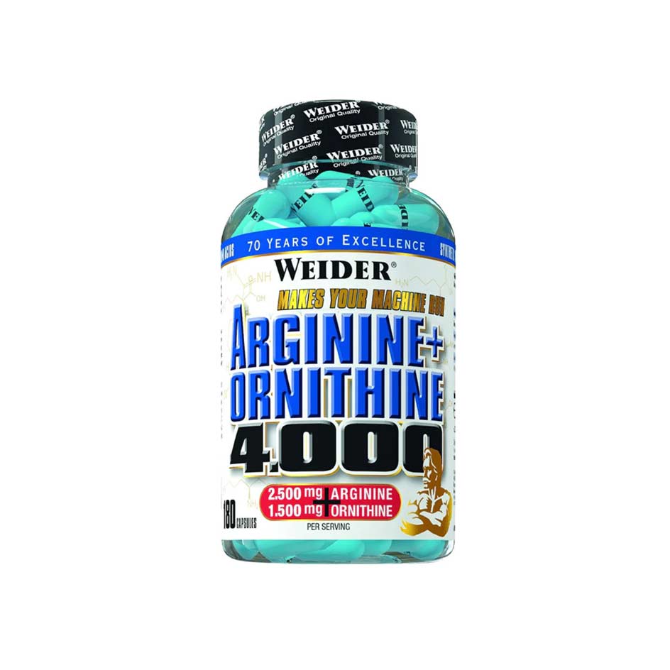 Weider Arginine + Ornithine 4.000 - 180 caps - getboost3d